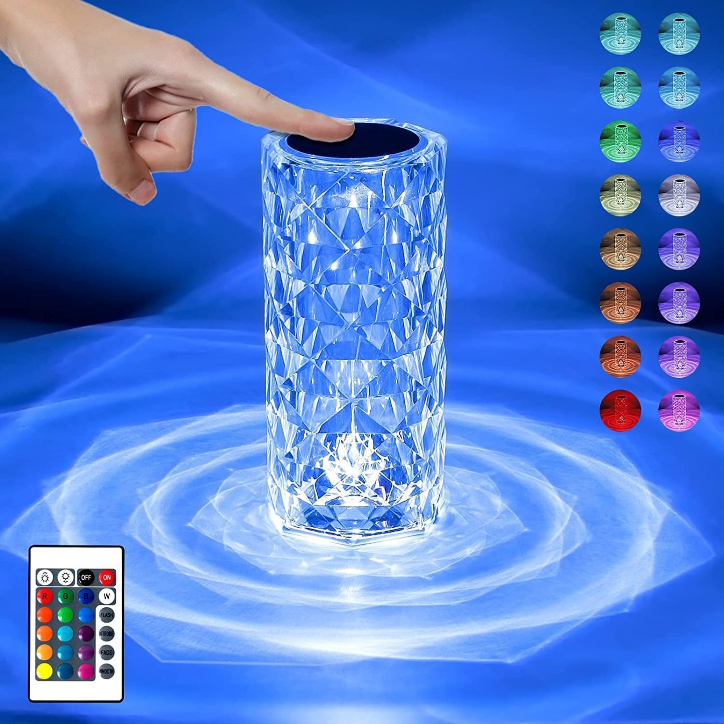 The Viral 3D Blooming Rose Crystal Lamp (16 Colors)