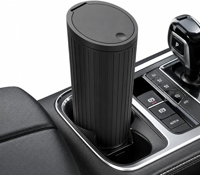 Mini Portable Car Trash Can with Push Lid