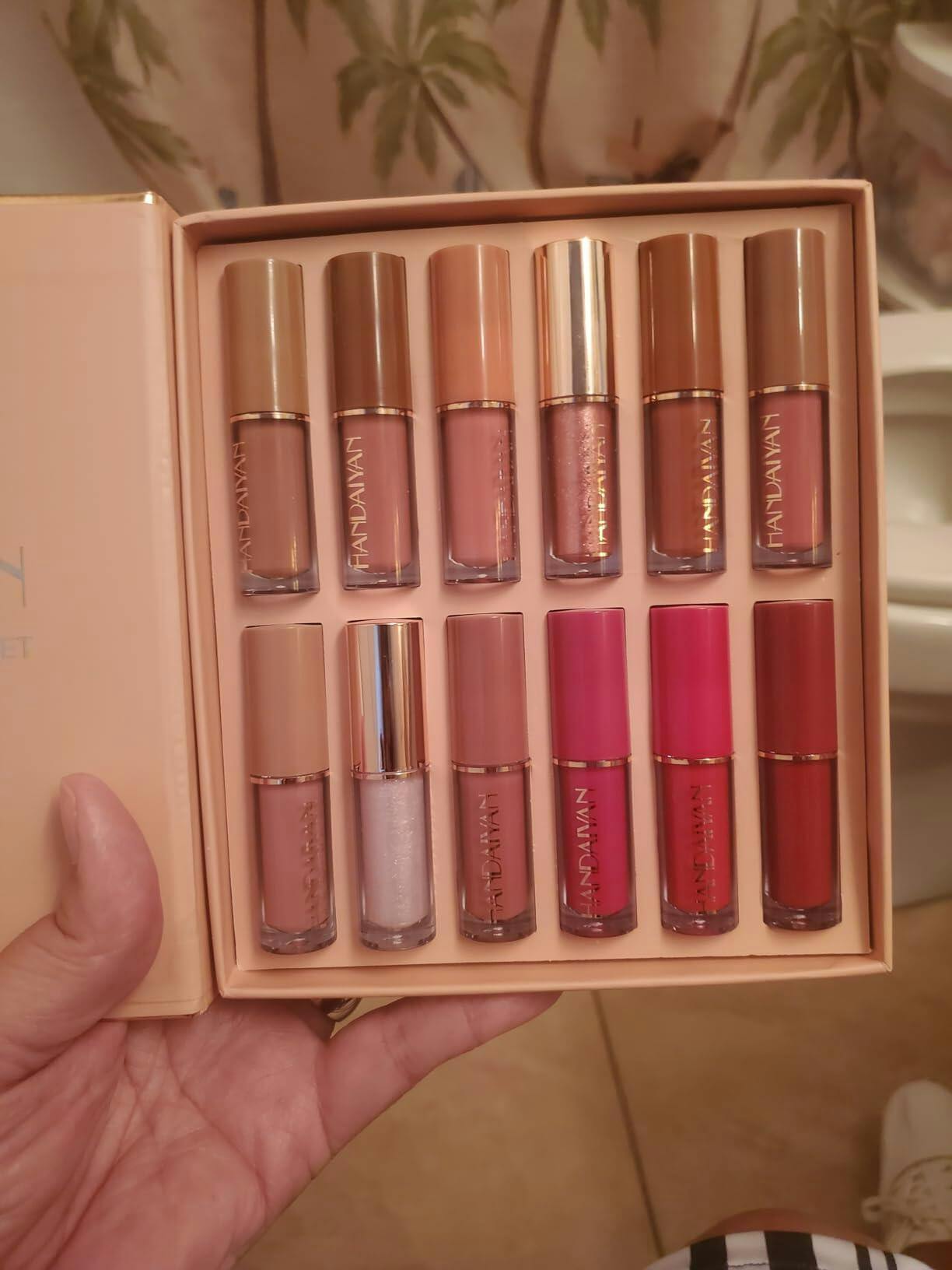 12-Piece Matte Liquid Lipstick & High Shine Lip Gloss Set – Waterproof, Long-Lasting Makeup Collection