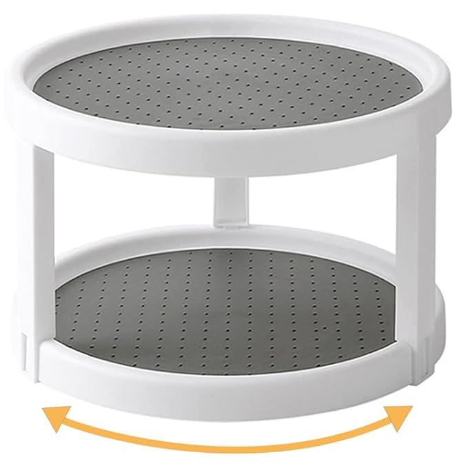 2 Tier Rotating Spice Rack Organizer  360° Kitchen Storage Stand. (2 pcs)