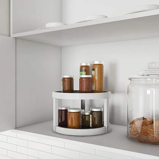 2 Tier Rotating Spice Rack Organizer  360° Kitchen Storage Stand. (2 pcs)