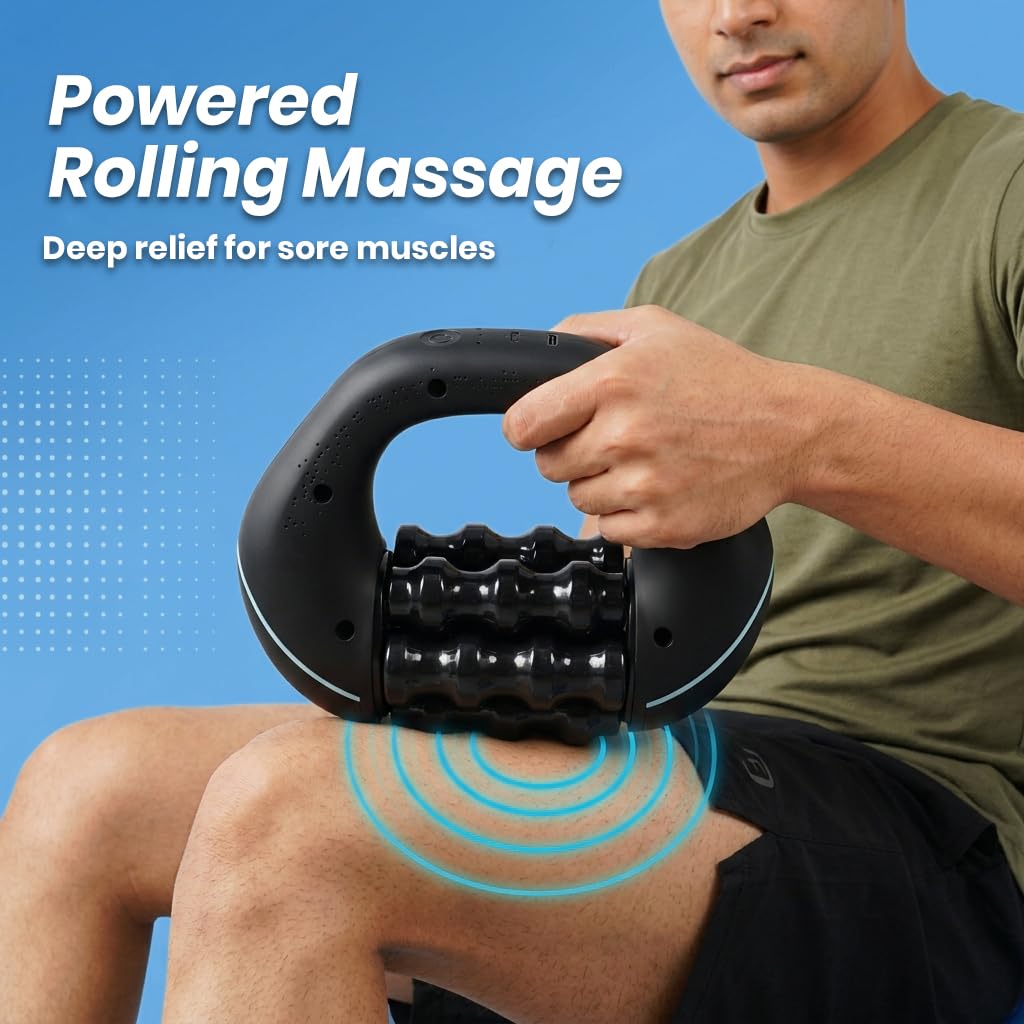 Ergonomic Handheld Muscle Roller Massager – Deep Tissue Body & Cellulite Massage Tool