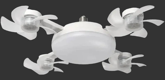Modern Drone LED Fan Light with Wireless Remote – Easy Screw-in Ceiling Fan Lamp (E27 Base).