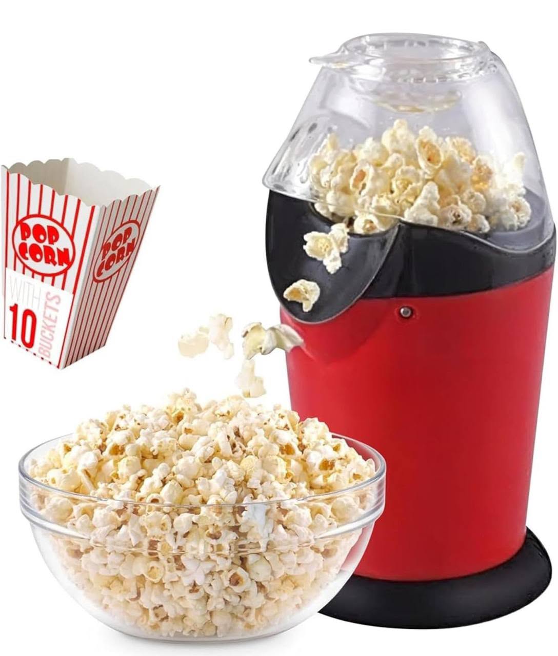 Electric Hot Air Popcorn Maker Machine – Oil-Free Healthy Snack Maker for Home.