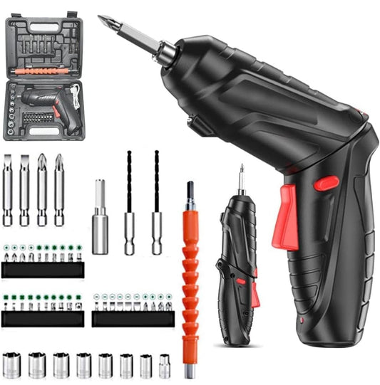 47-in-1 Cordless Electric Screwdriver Set | Rechargeable Power Drill & DIY Tool Kit with Carry Case.