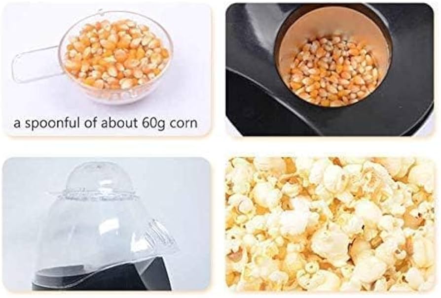 Electric Hot Air Popcorn Maker Machine – Oil-Free Healthy Snack Maker for Home.