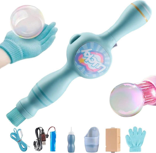 Buy the Magic Smoke Bubble Wand Toy at 4U Buy Store! Rechargeable automatic fog bubble maker with bounceable elastic bubbles, lights, and gloves. Fast delivery!