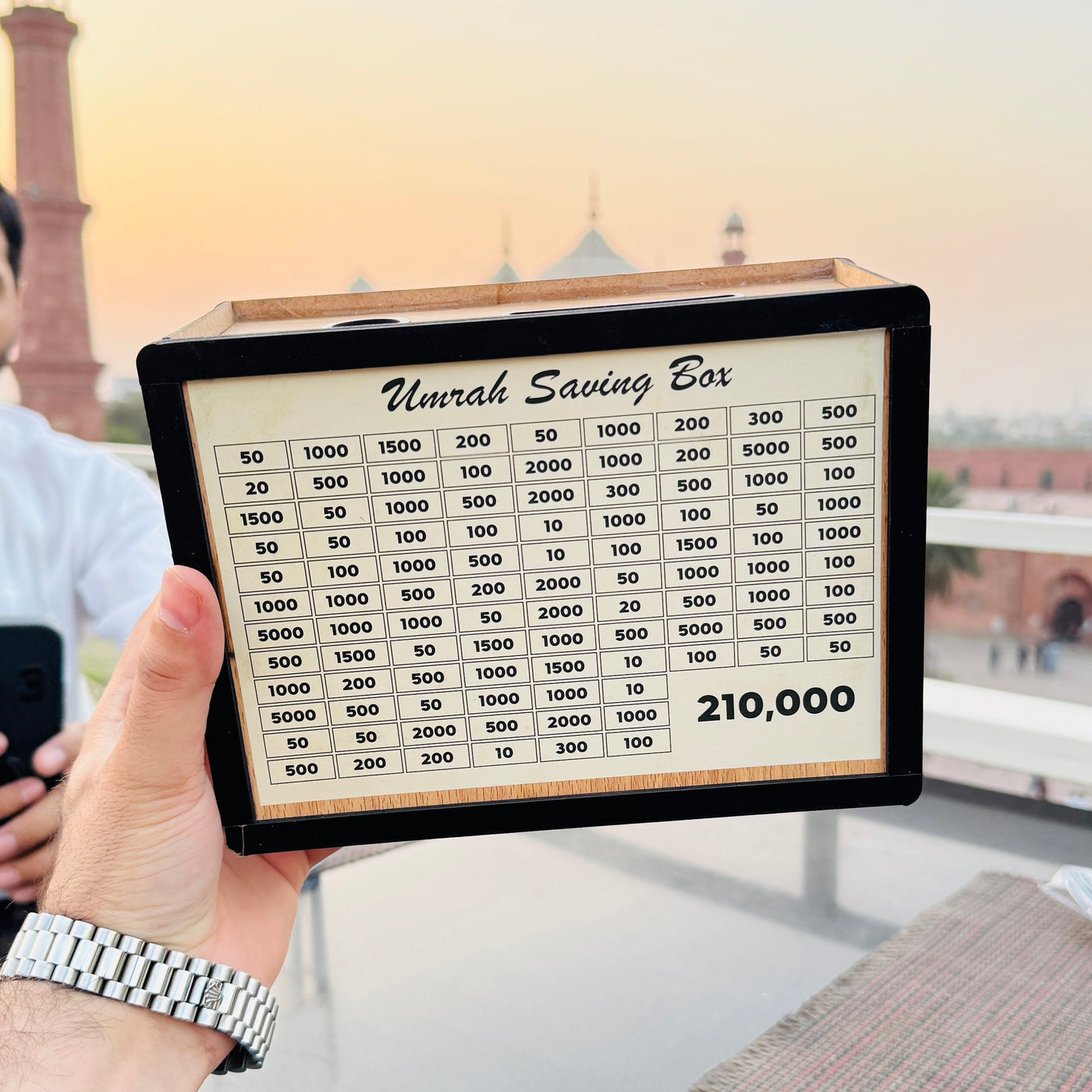 Umrah Saving Money Box – Handmade Premium Wooden (Buy 1 Get 1 Free)