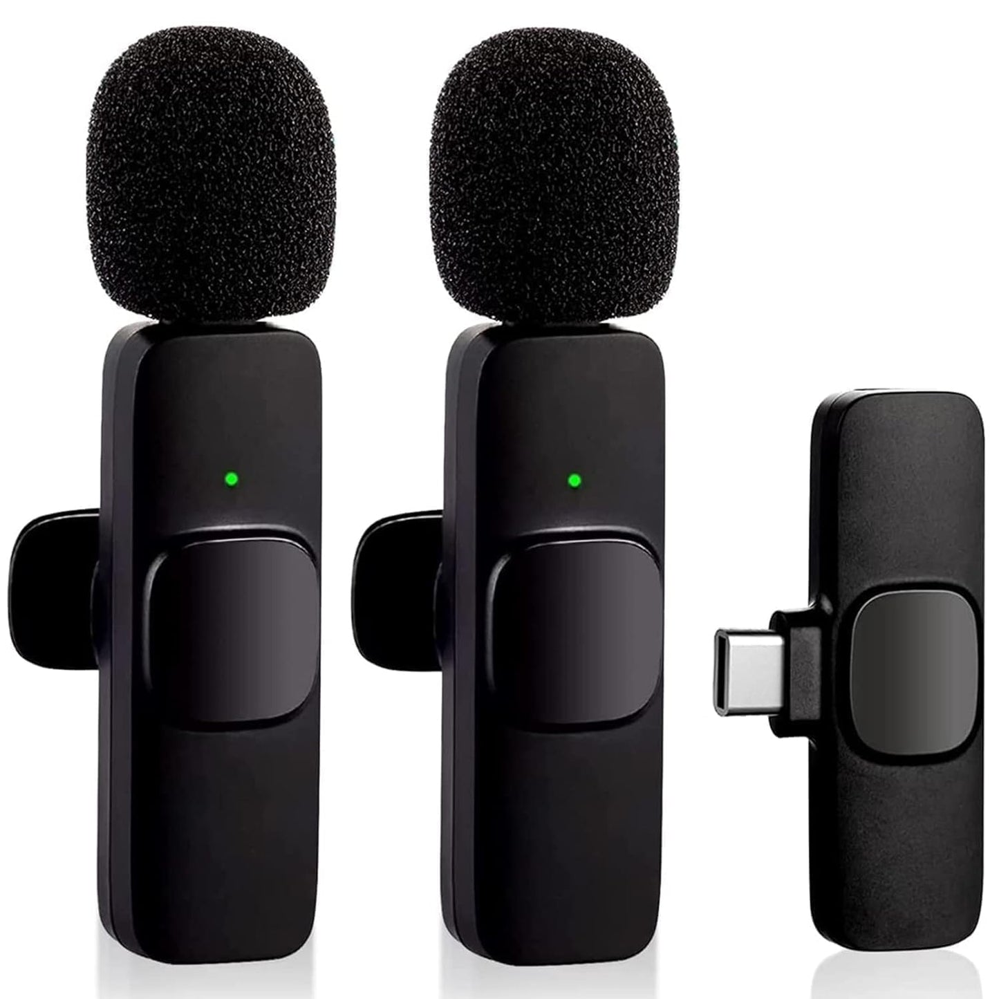 Wireless Microphone for Mobile & Camera |Clip-On Collar Mic | Plug & Play Recording Mic for YouTube, Reels, Vlogging & Interviews |Lavalier Microphone with Noise Cancellation