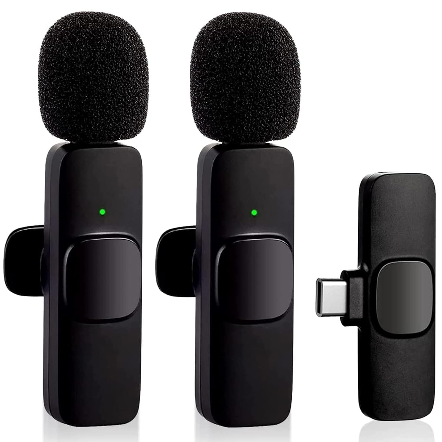 Wireless Microphone for Mobile & Camera |Clip-On Collar Mic | Plug & Play Recording Mic for YouTube, Reels, Vlogging & Interviews |Lavalier Microphone with Noise Cancellation