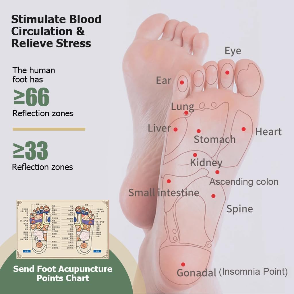 Portable Dual Foot Massage Roller – Acupressure Reflexology Tool for Pain Relief & Blood Circulation.