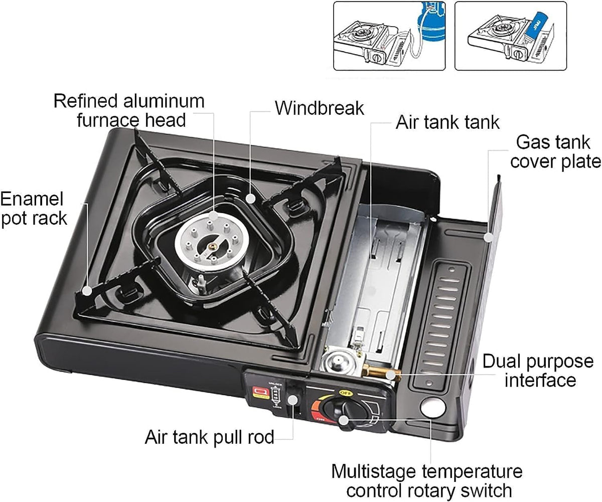 Portable Camping Gas Stove (with Carry Case).