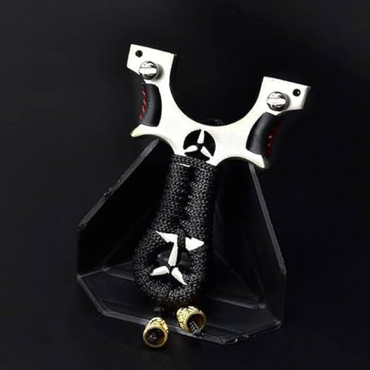 Professional Laser Guided Metal Slingshot with High-Elastic Flat Rubber Band & Aiming Sight | Heavy-Duty Precision Gulel.