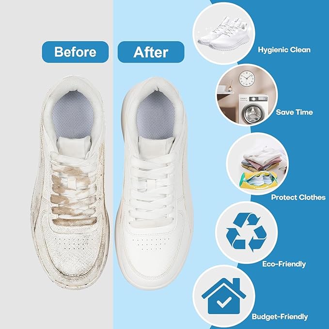 Smart Shoe Laundry Bag for Washing Machine – Deep Cleaning & Shoe Protection Pouch. (2pcs)