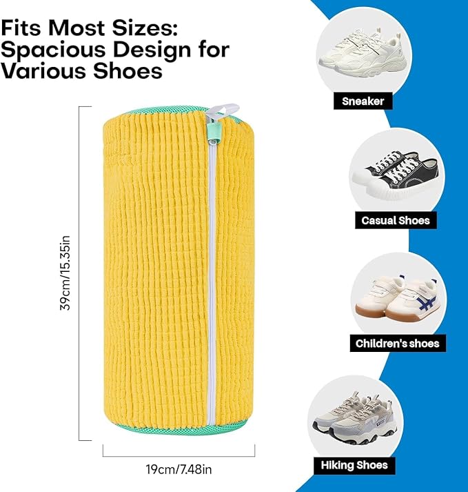 Smart Shoe Laundry Bag for Washing Machine – Deep Cleaning & Shoe Protection Pouch. (2pcs)