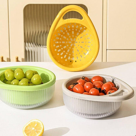 Multipurpose Handheld Rice & Vegetable Strainer Washing Bowl.