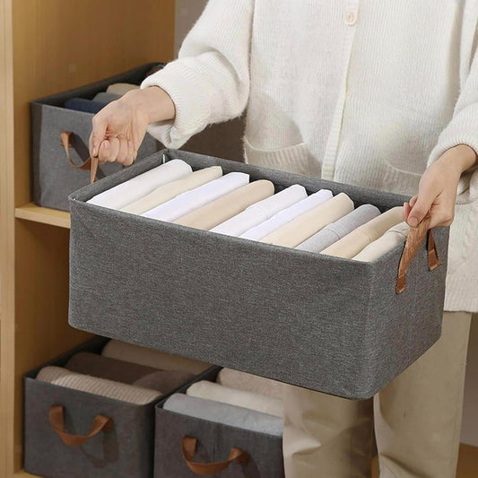 Storage Basket with Handles for Clothing