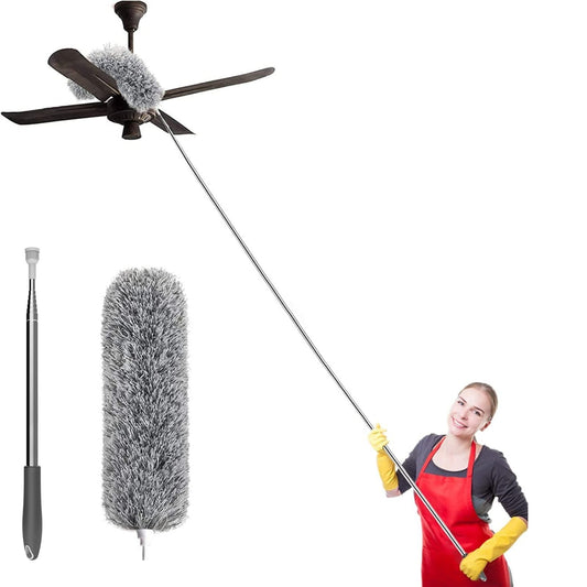 High Reach Microfiber Dust Cleaning Wand for Ceiling, Fan & Blinds.