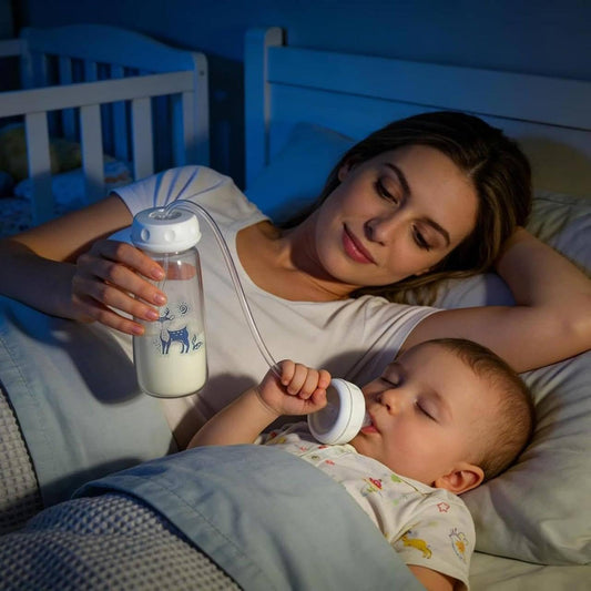 3-in-1 Adjustable Hands-Free Baby Feeding Bottle with Fast Flow Nipple.