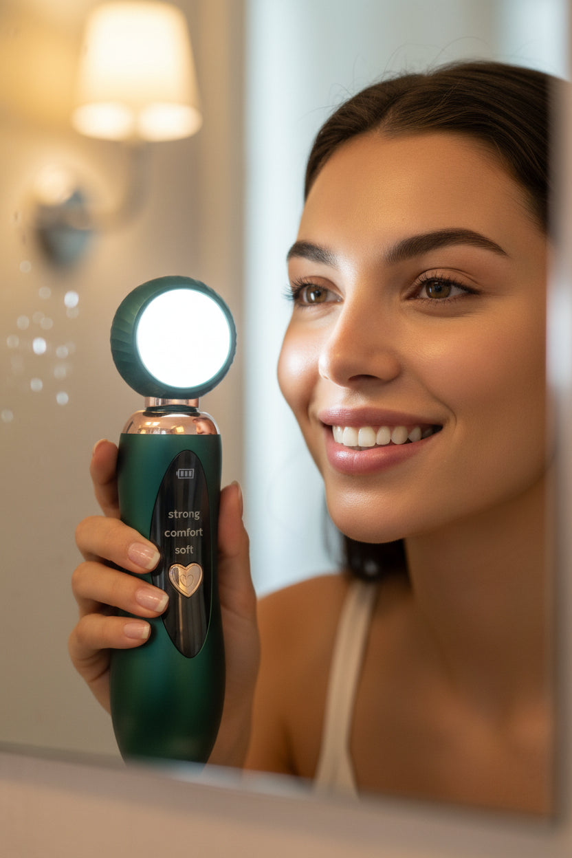 Rechargeable Visual Blackhead Remover Vacuum with Built-in Magnifying Glass & LED Light