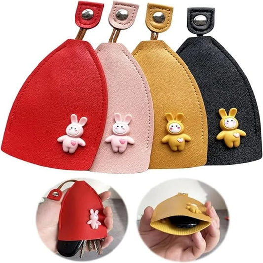 2 Pc's  Cartoon Pull Type Key Bag Car Keychain Pouch