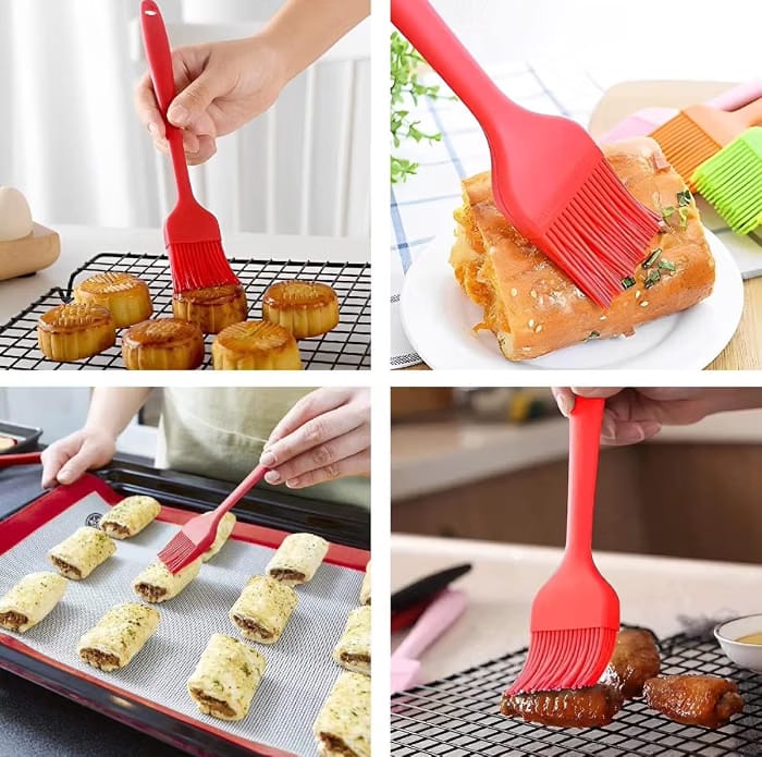Premium Heat-Resistant Silicone Oil Basting Brush for Cooking & Baking