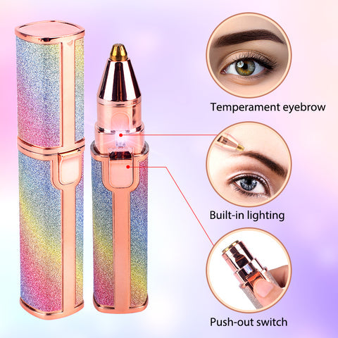 2 in 1 Electric Eyebrow Trimmer & Facial Hair Remover For Women.