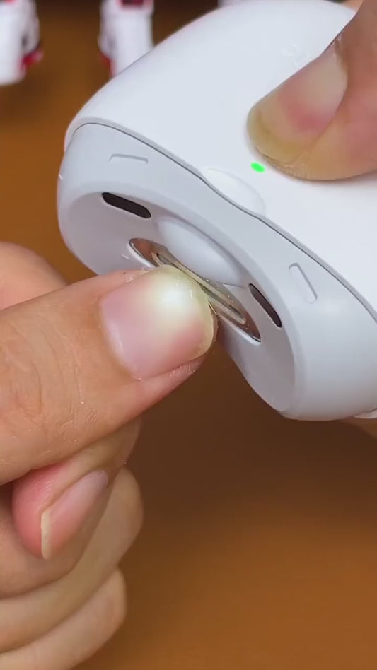 Automatic Electric Nail Clipper & Polisher with LED Light | 2-Speed Safe Fingernail Trimmer for Babies, Adults & Seniors