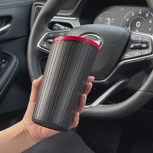 Mini Portable Car Trash Can with Push Lid